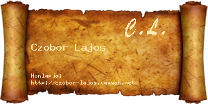 Czobor Lajos névjegykártya